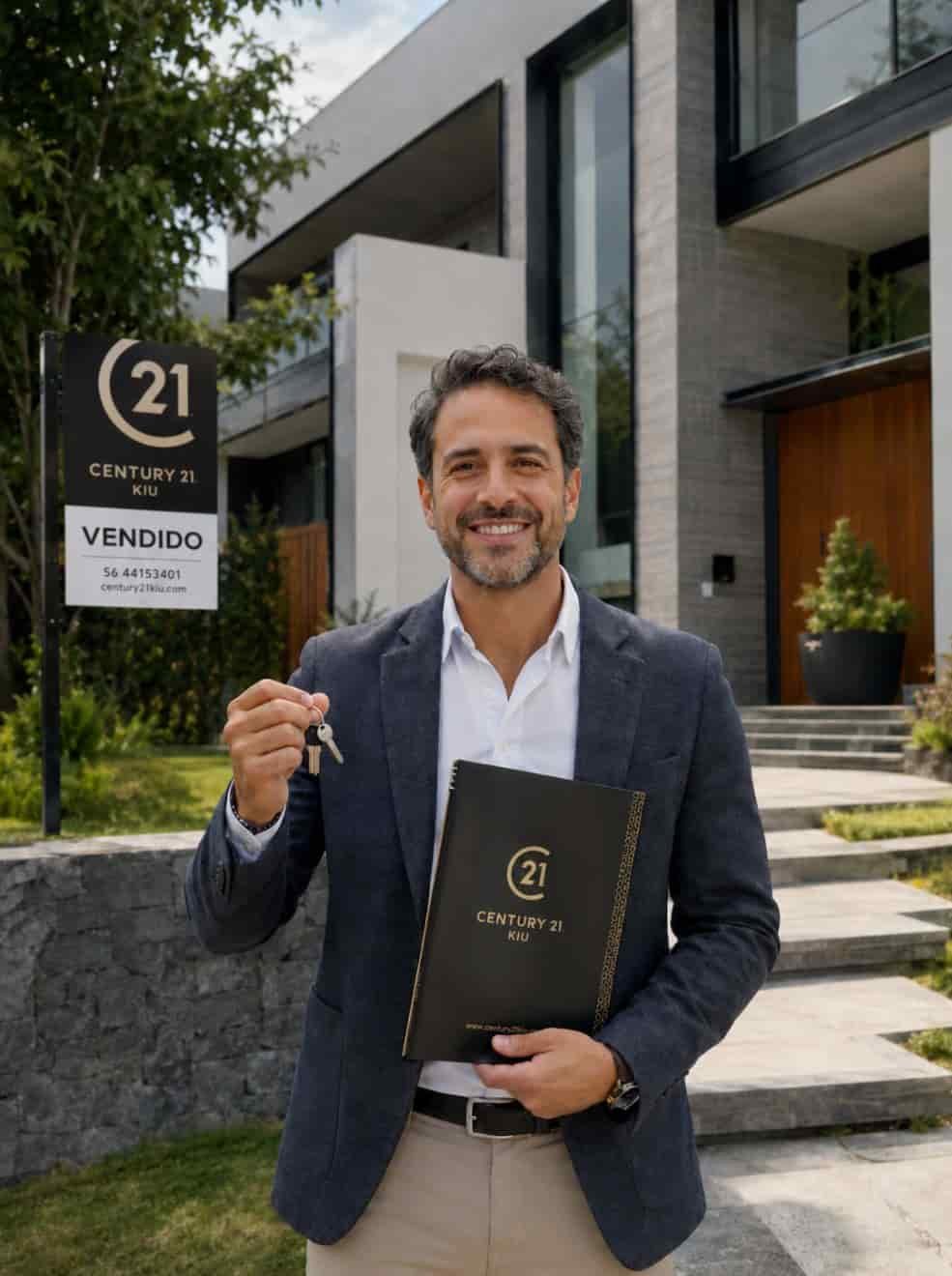 Asesora Century 21 KIU mostrando propiedad exclusiva en Huixquilucan Estado de México